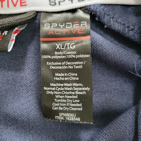 Spyder Active Men's Navy Blue Zip Up Jacket ProW-B Size XL - Picture 8 of 9